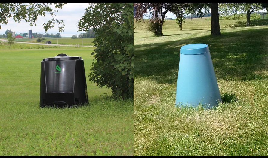 Black Composter and Green Cone Black Composter and Green Cone